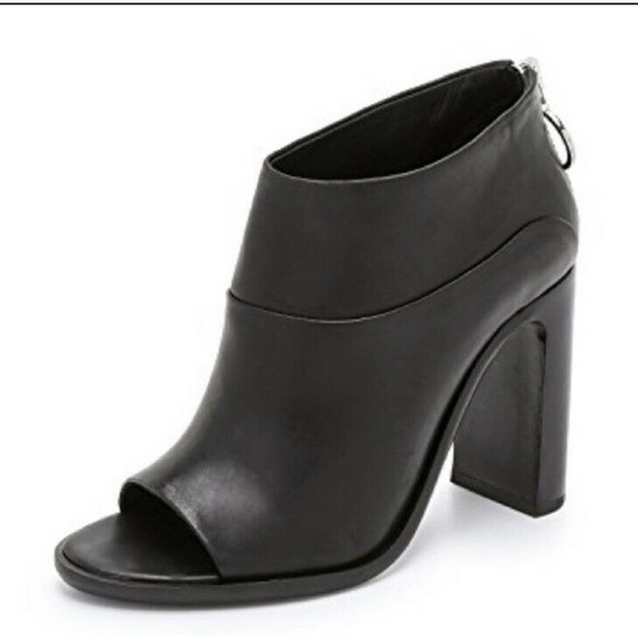 rag & bone Shoes - RAG & BONE LIAM Black Peep Toe Ankle Booties 8.5